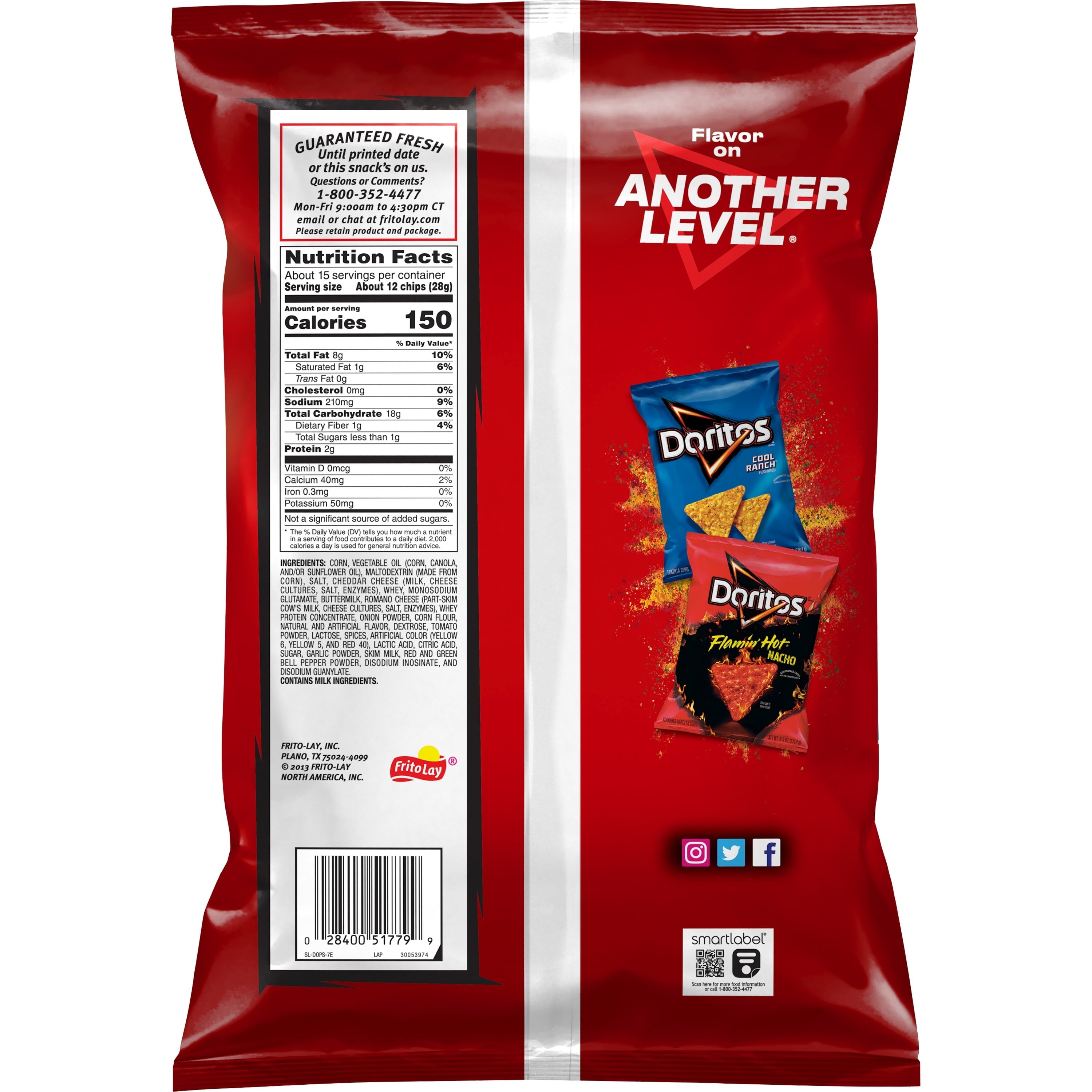 Nacho Cheese Tortilla Snack Chips,Party Size, 14.5 Ounce Bag