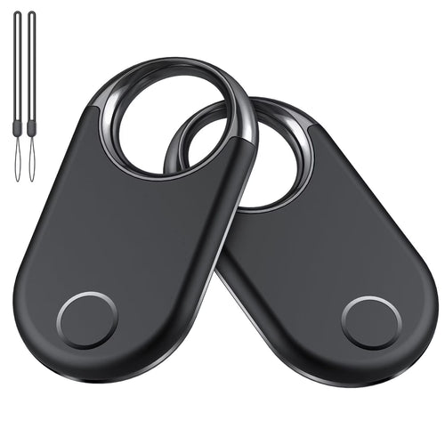 Loshall Air Tracker Tag (Ios Only)-2 Pcs, Smart Item Finder Work with Apple Find My for Luggage, Keys, Bags, Pets, Wallet, Bluetooth Tracker/ Key Finder and Item Locator Smart Tag Replaceable Battery