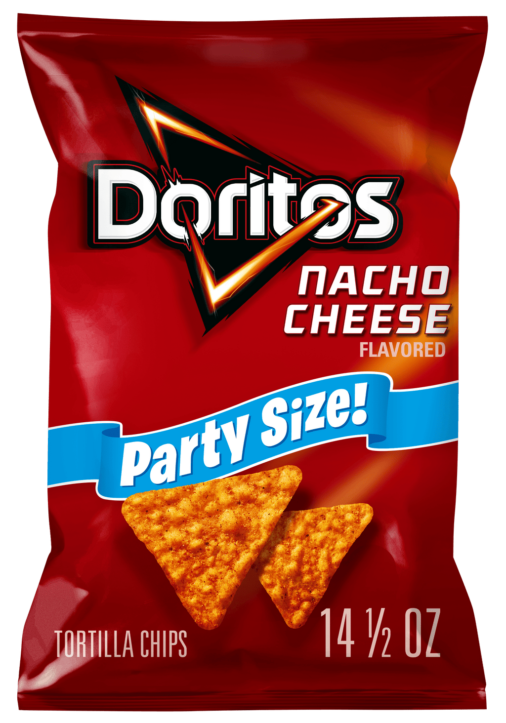 Nacho Cheese Tortilla Snack Chips,Party Size, 14.5 Ounce Bag