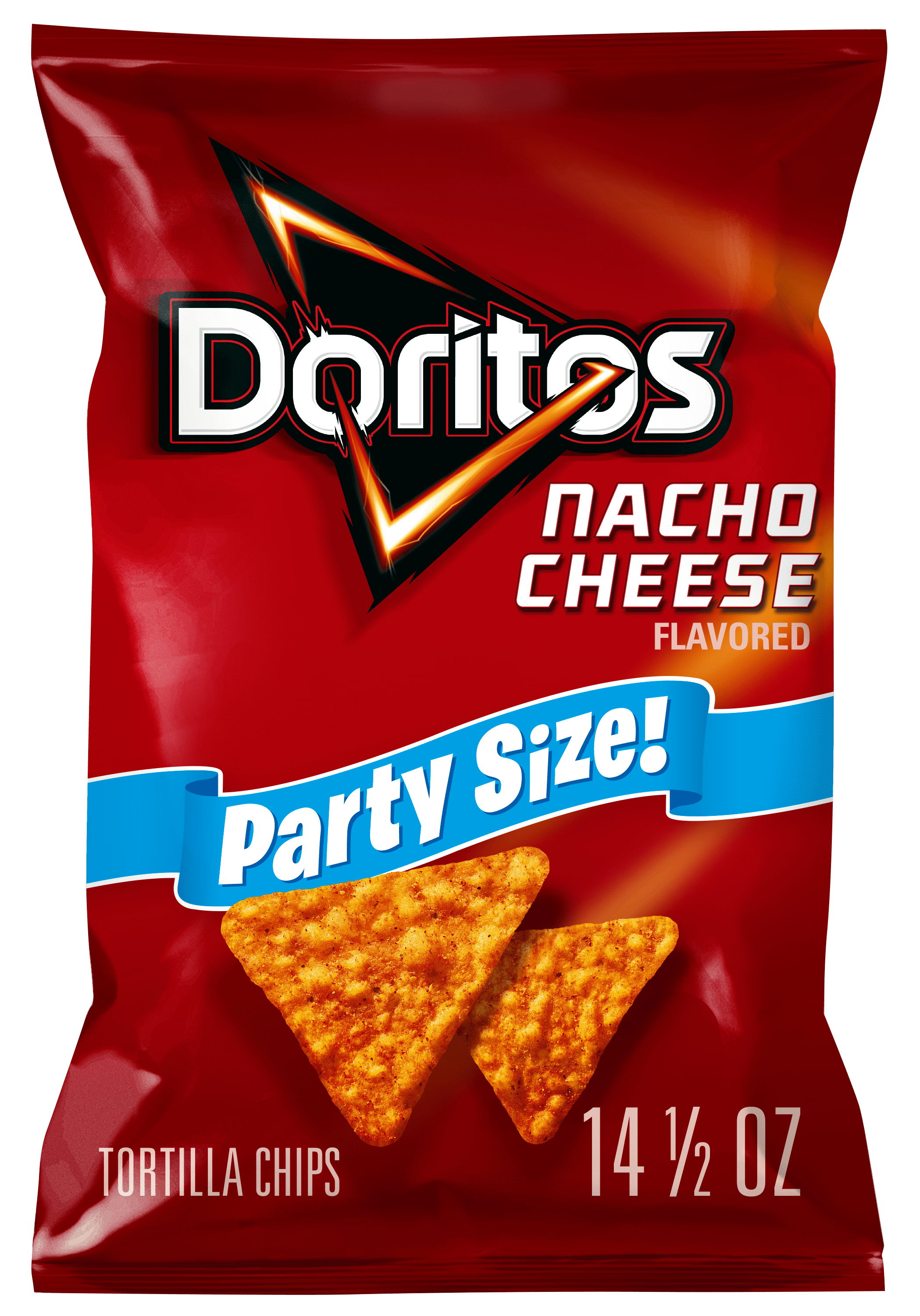 Nacho Cheese Tortilla Snack Chips,Party Size, 14.5 Ounce Bag