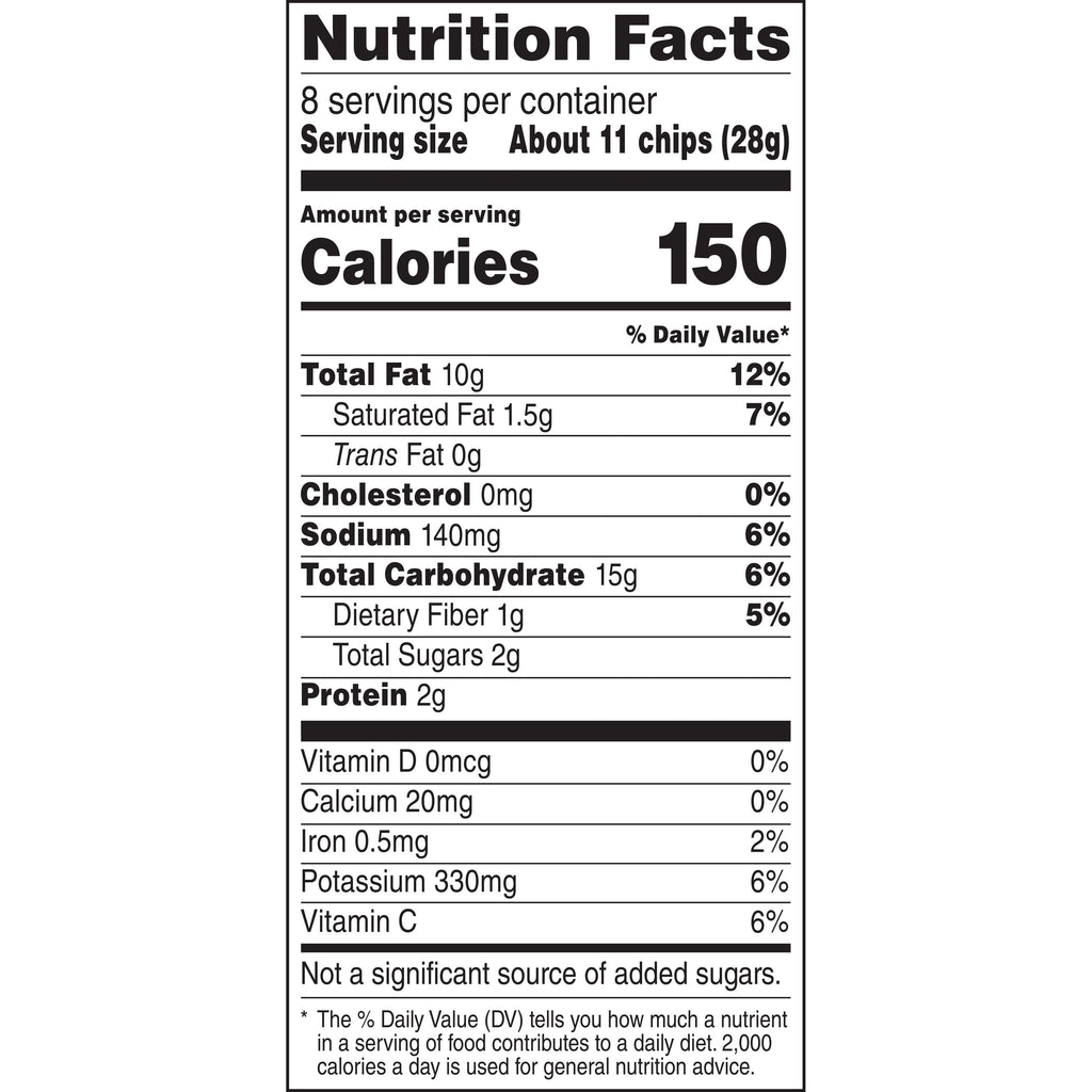 Potato Chips Sour Cream & Onion Flavor Snack Chips, 8 Ounce Bag
