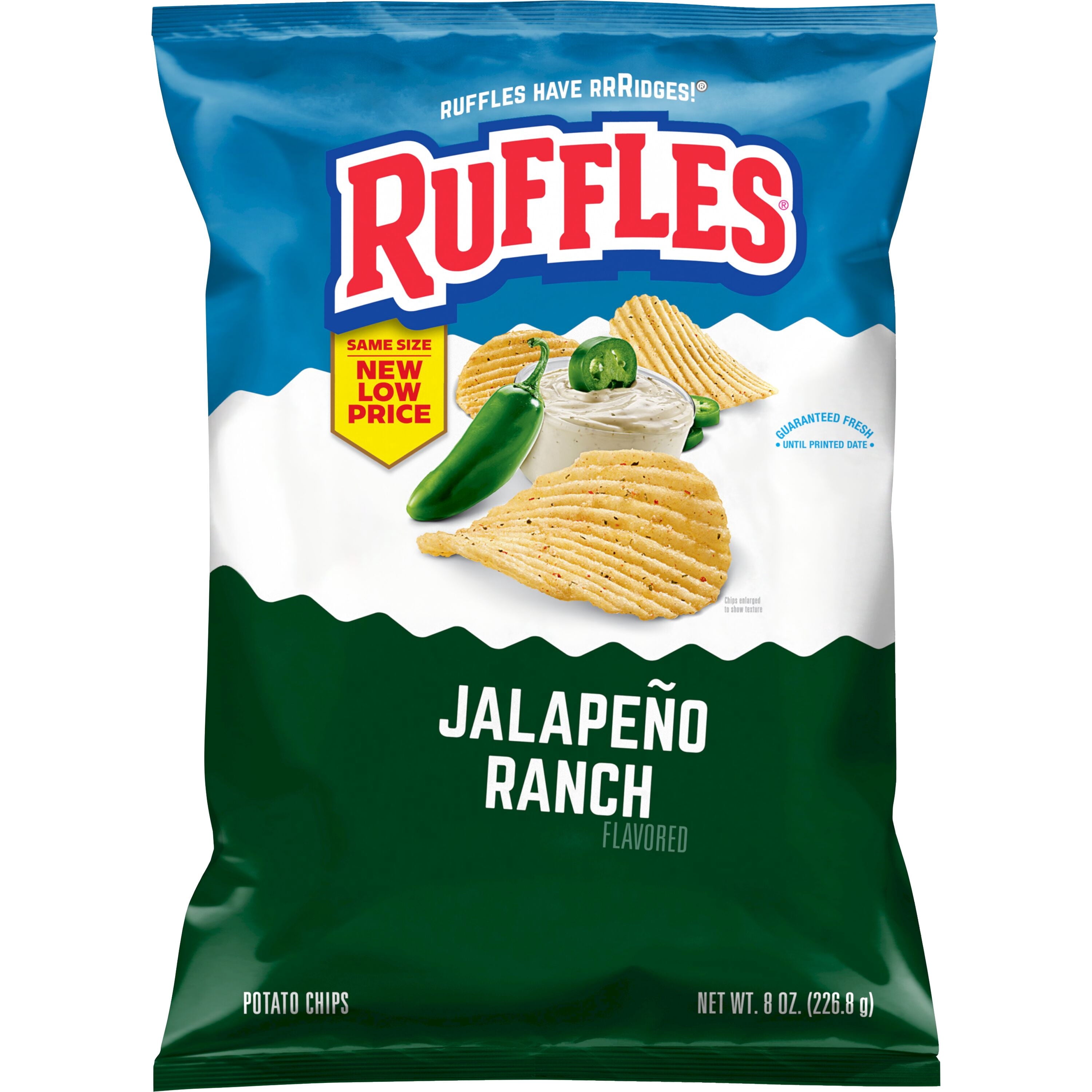 Potato Chips Jalapeno Ranch Flavored 8.0 Oz Bag