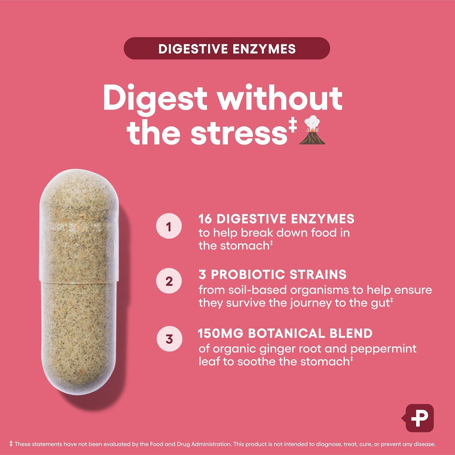 Digestive Enzymes for Bloating & Digestion - Fast-Acting 16 Enzyme Formula with Organic Prebiotics & Probiotics for Gut & Digestive Health - Meal Time Discomfort Relief - 60 CT